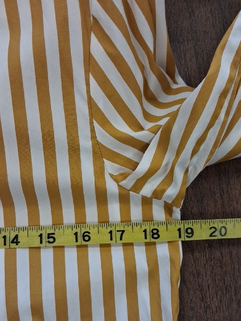 MaxMara Mustard White Striped Button Up Shirt Jacket Size 8 - Picture 6 of 8
